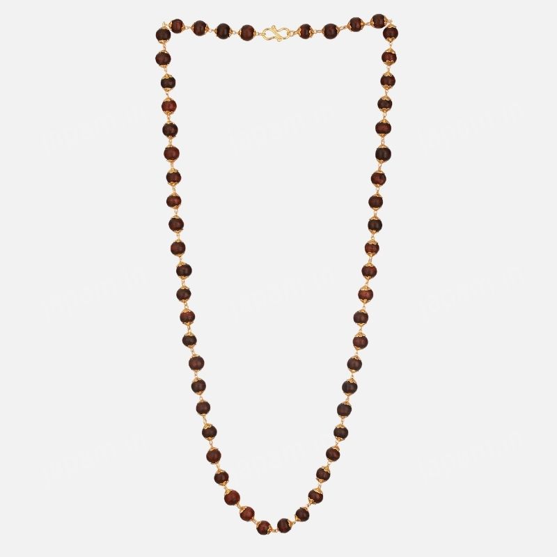 OmHarmony - Gold-Enhanced Red Sandalwood Mala for Focus
