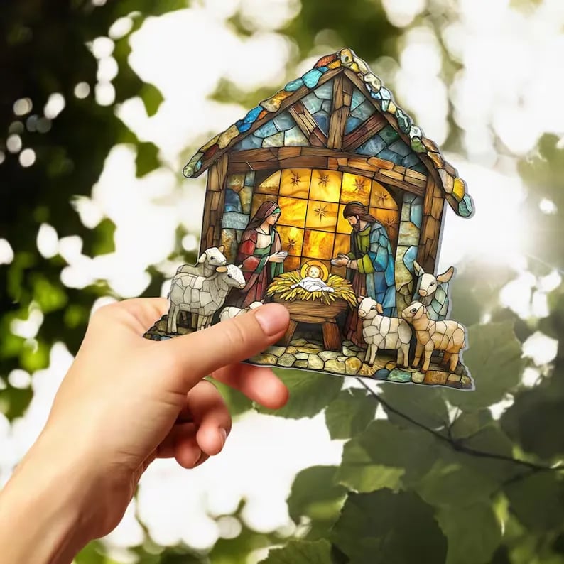 HolyLight – Nativity Christmas Suncatcher