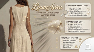 LinenAura – Premium Cotton Linen Summer Dress