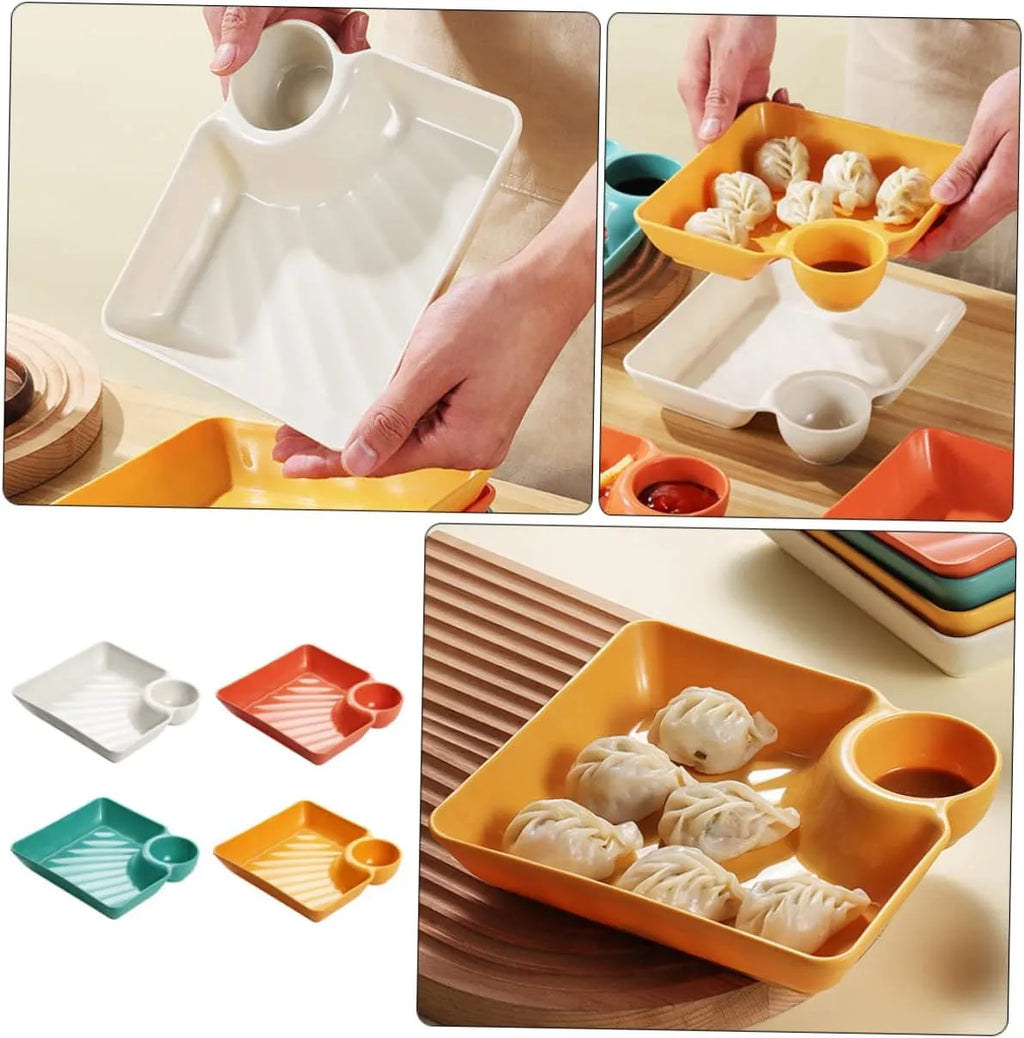 DipEase – Sauce Separated Plate for Mess-Free Eating