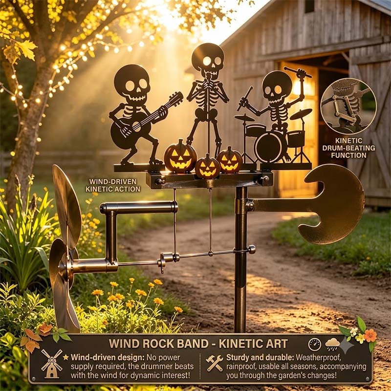 HauntedBreeze – Handmade Kinetic Skeleton Wind Spinner