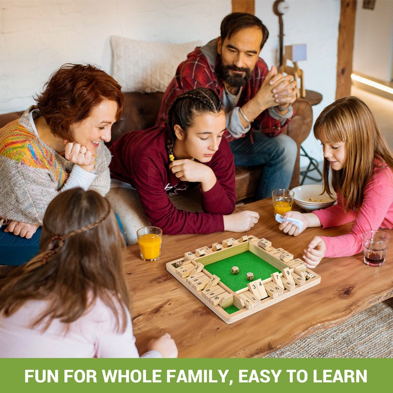 RollFusion - Wooden Shut the Box Game for Smart Fun