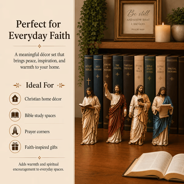 GraceKeep – Inspirational Jesus Figurine Display Set