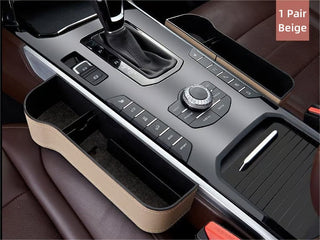 DriveMate – Multi Pocket Leather Car Seat Storage Organizer