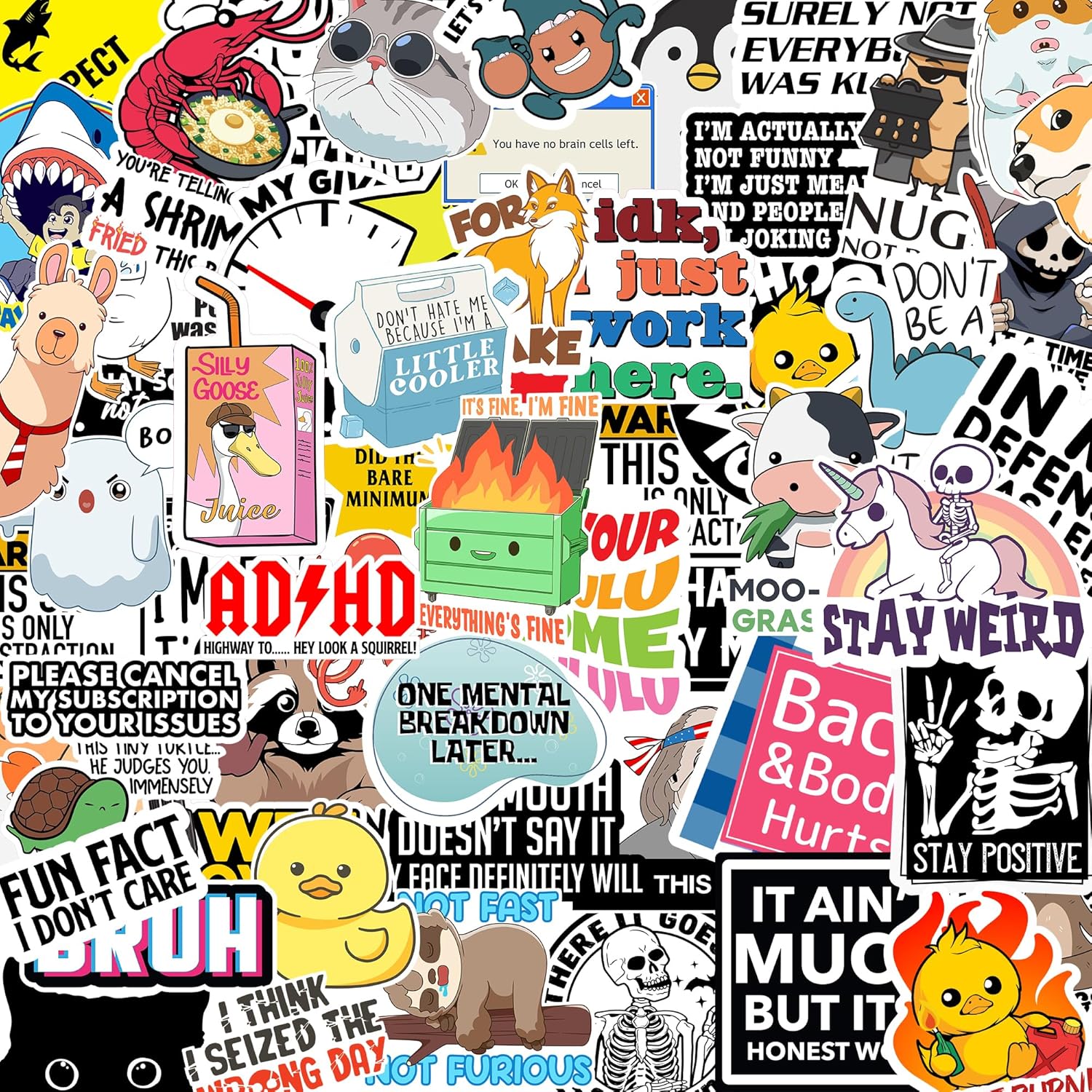 QuirkStick – Sassy And Humorous Sticker Set