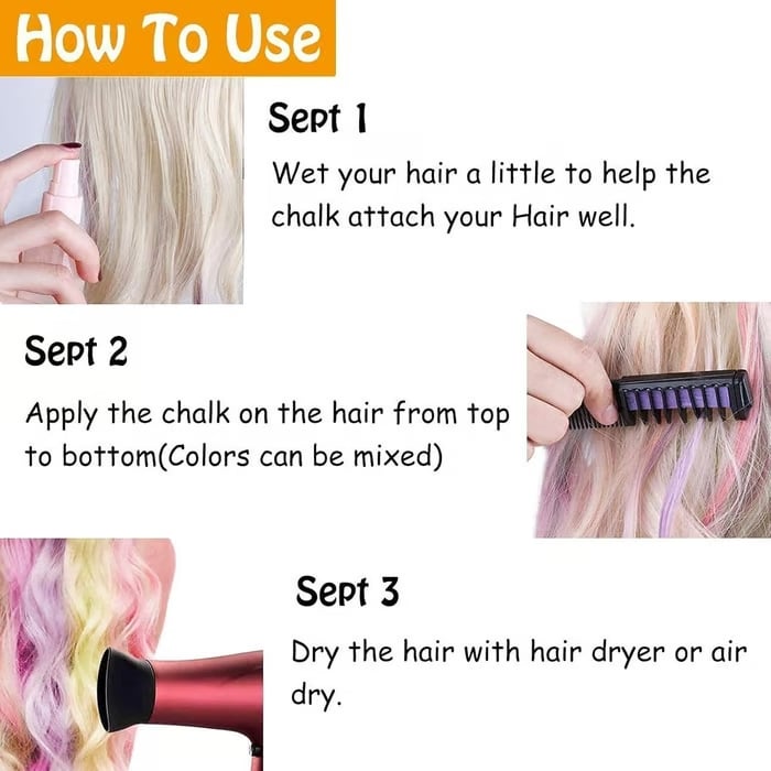 Festive Fun - Hair Chalk Combs