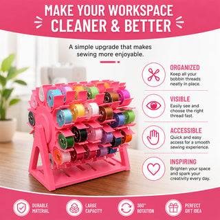 ThreadEase – Rotating Bobbin Thread Organizer