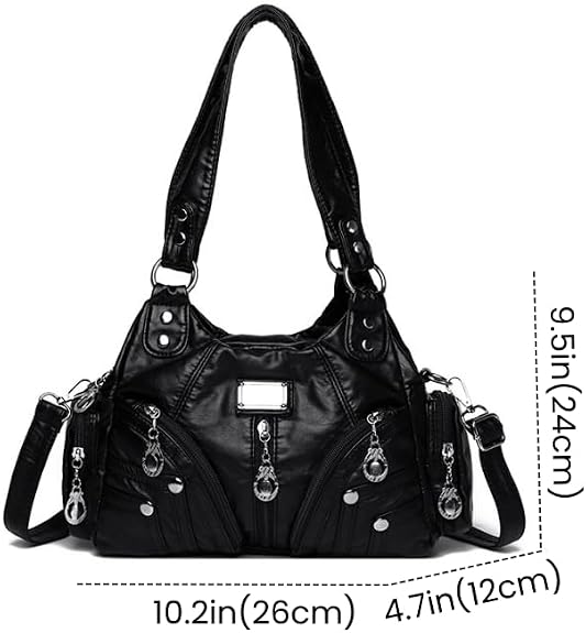 Women's Soft PU Leather Gothic Bag