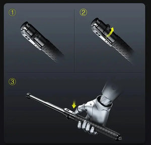 Enhanced Automatic Retractable Self-defense Hiking Stick marnetic