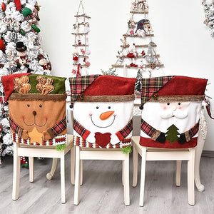 Merry Dining Chair Wraps - Cute Christmas Seat Covers
