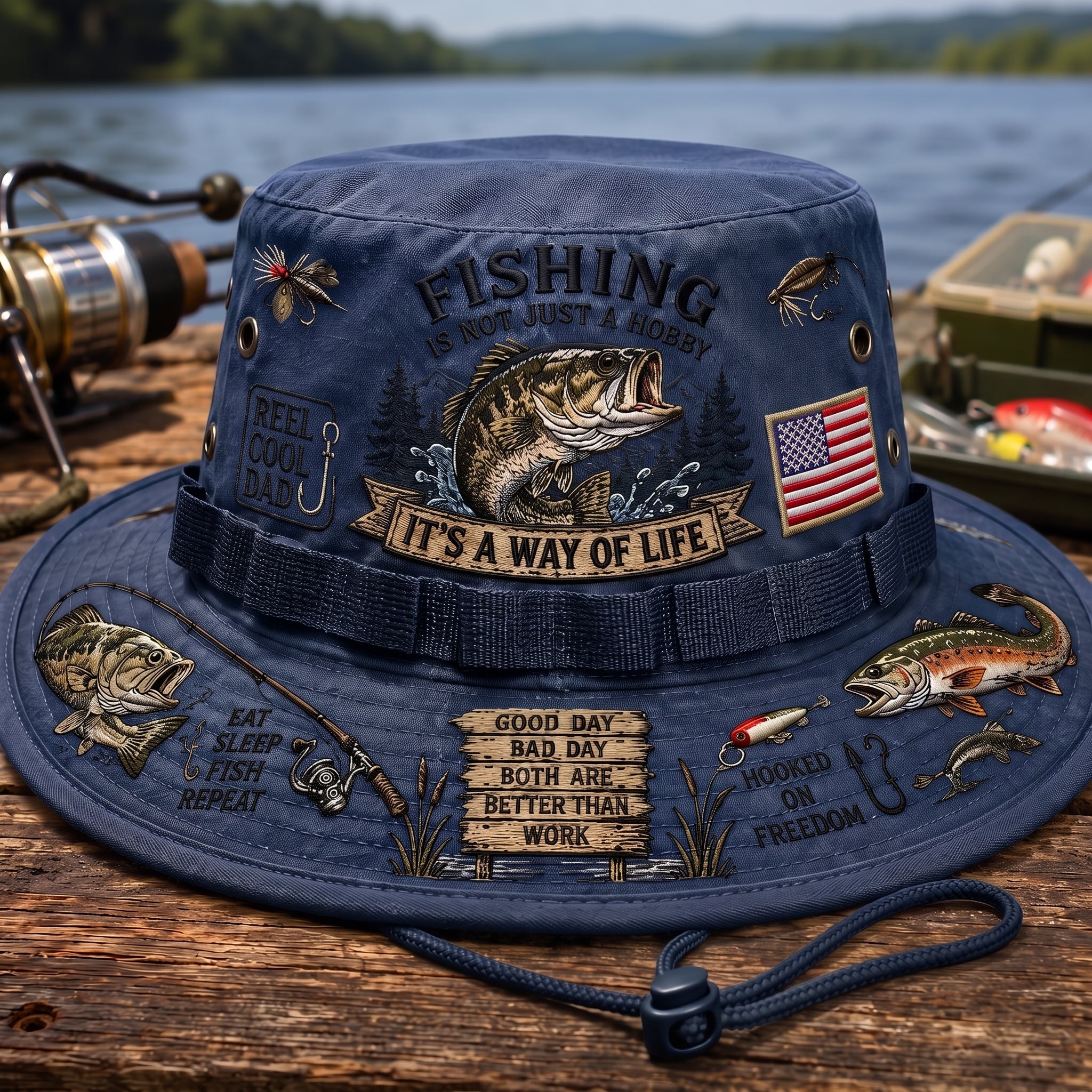 🇺🇸 Last Day Promo: 49% OFF🎣Fishing Is a Way of Life Boonie Hat