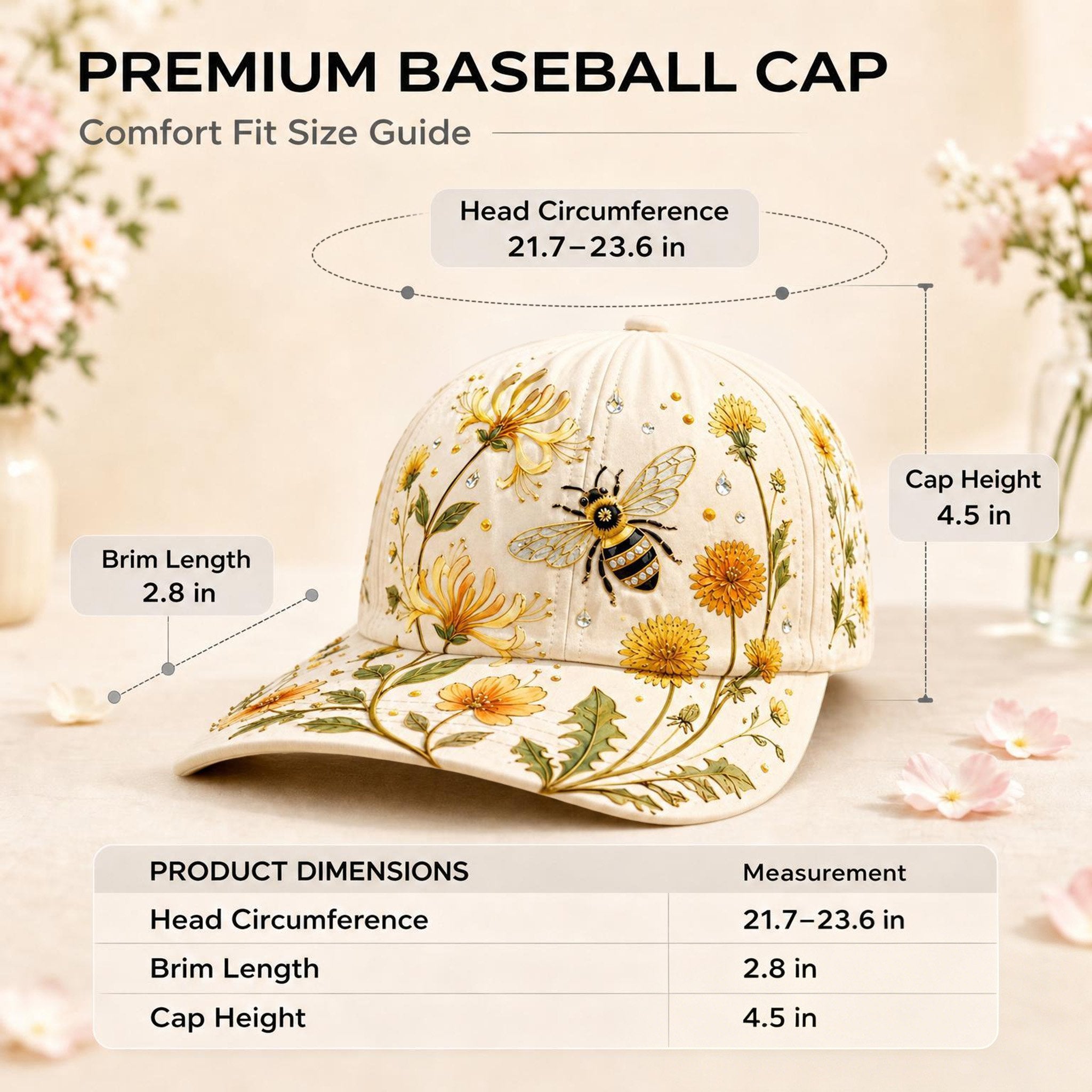 FloraBee – Aesthetic Garden Cap
