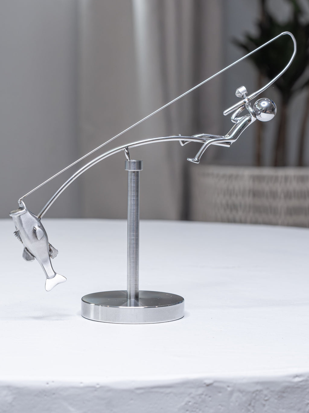 🎁Niemals Aufhören 🎣 Fischer-Balance-Skulptur