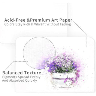 VividBrush | Blank Watercolor Cards with Envelopes