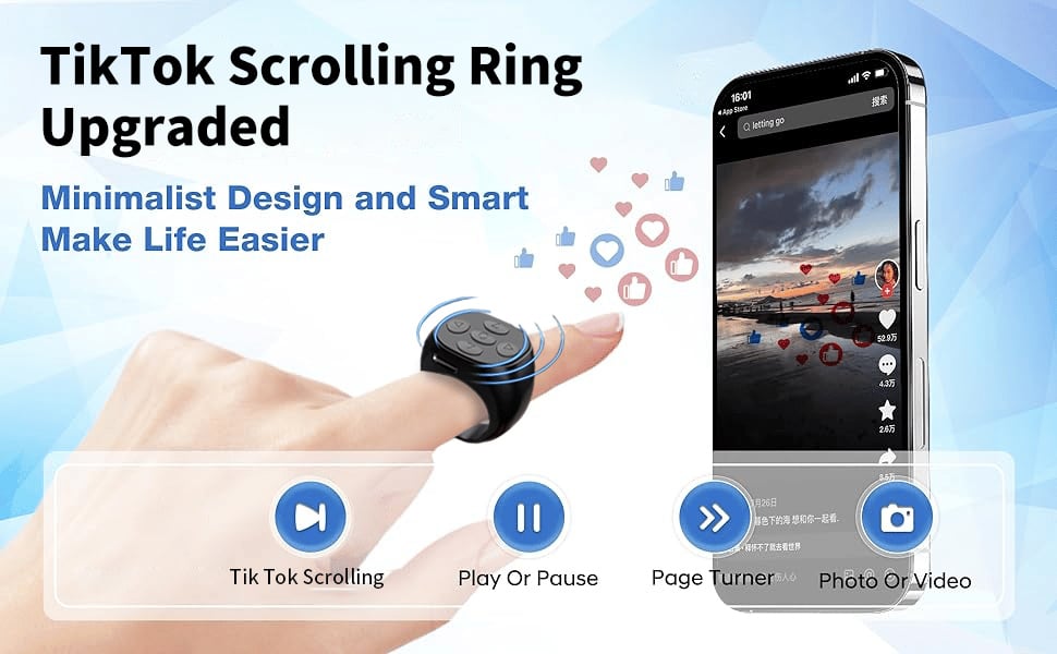SwipeRing - Smart Fingertip Bluetooth Remote