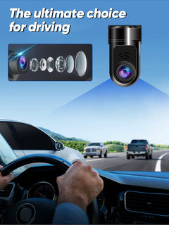 DriveVista – 1080P 360° Rotating Mini ADAS Dashcam
