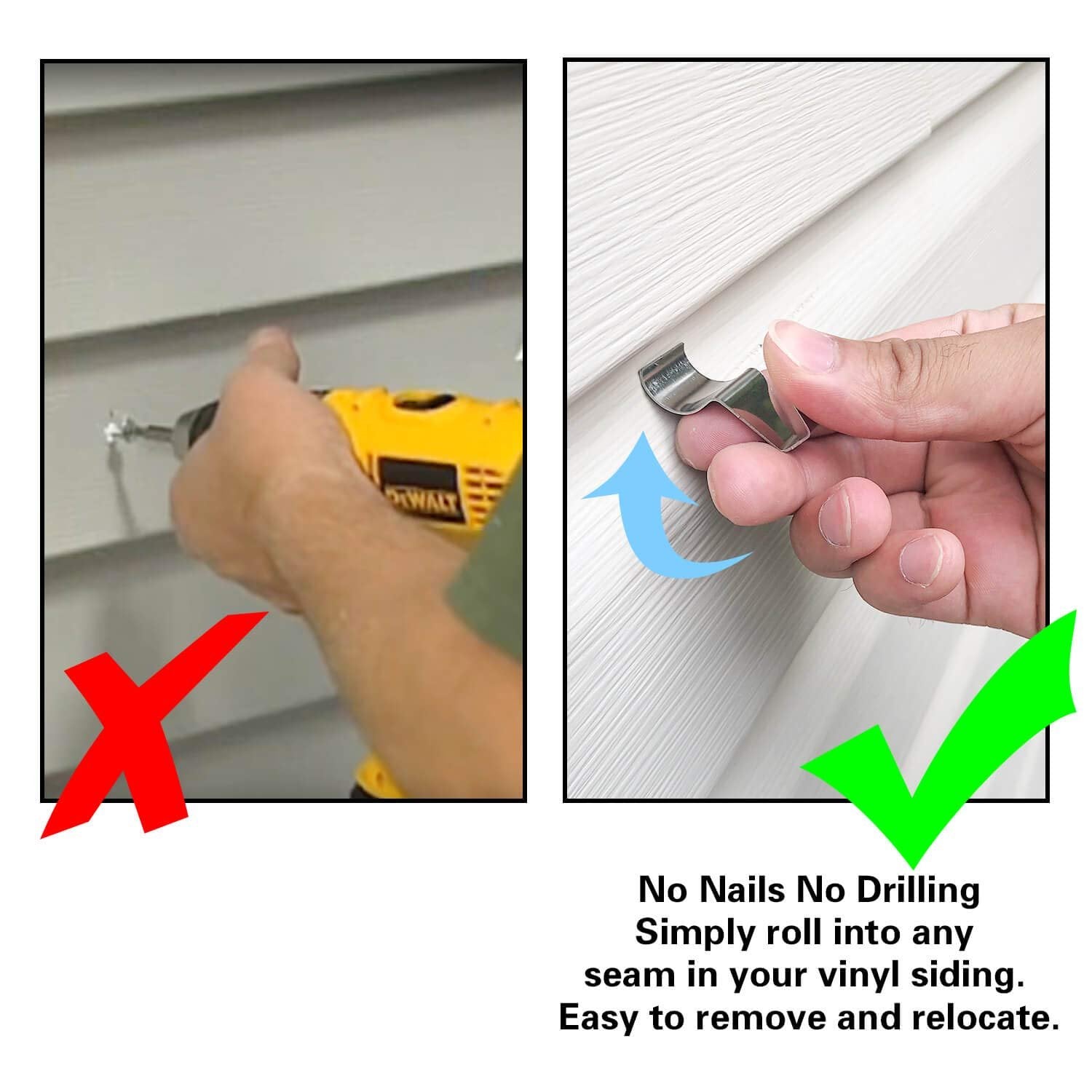 SlideGrip - No-Drill Vinyl Siding Hangers