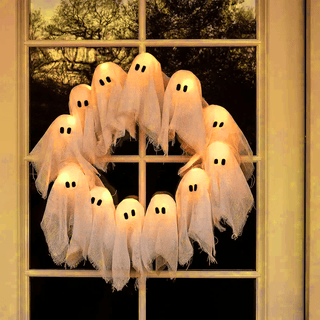 👻Halloween Glowing Ghost Wreath