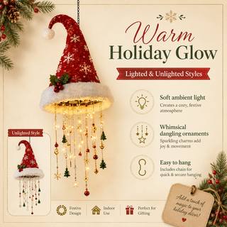 SantaGlow – Warm Light Christmas Hat Chandelier