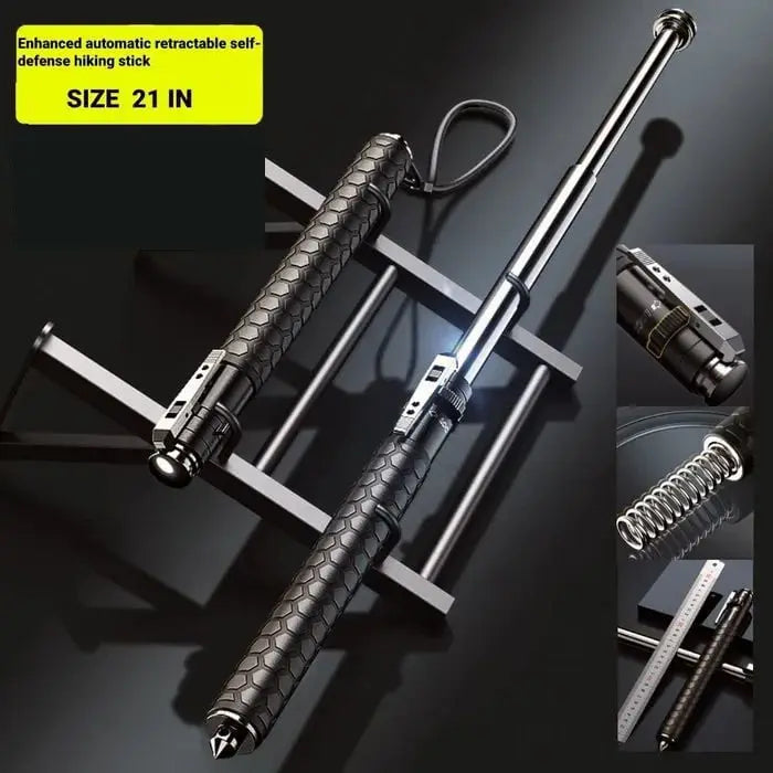 Enhanced Automatic Retractable Self-defense Hiking Stick marnetic