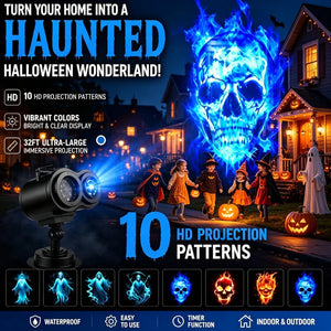 Halloween Skull Dynamic Light 10 Unique HD Projection Patterns