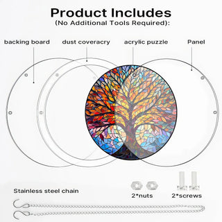 EmeraldFlame –  Acrylic 80 Pcs Suncatcher Puzzle