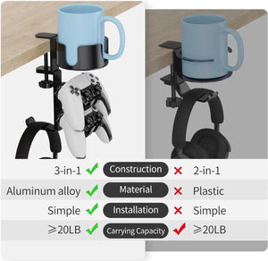 FlexiDock  | 3-in-1 Rotating Desk Storage Solution