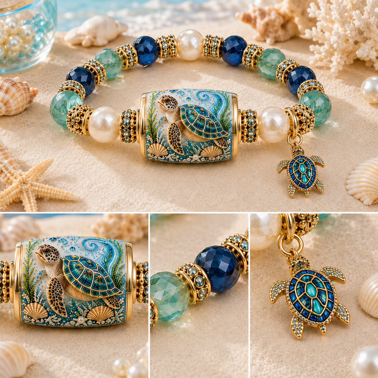 OceanAura – Guardian Charm Bracelet