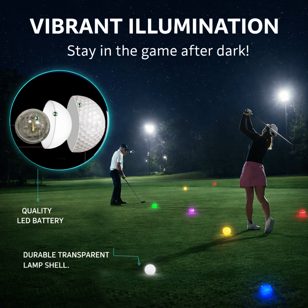 ⛳ Glow-On Impact LED Golf Balls