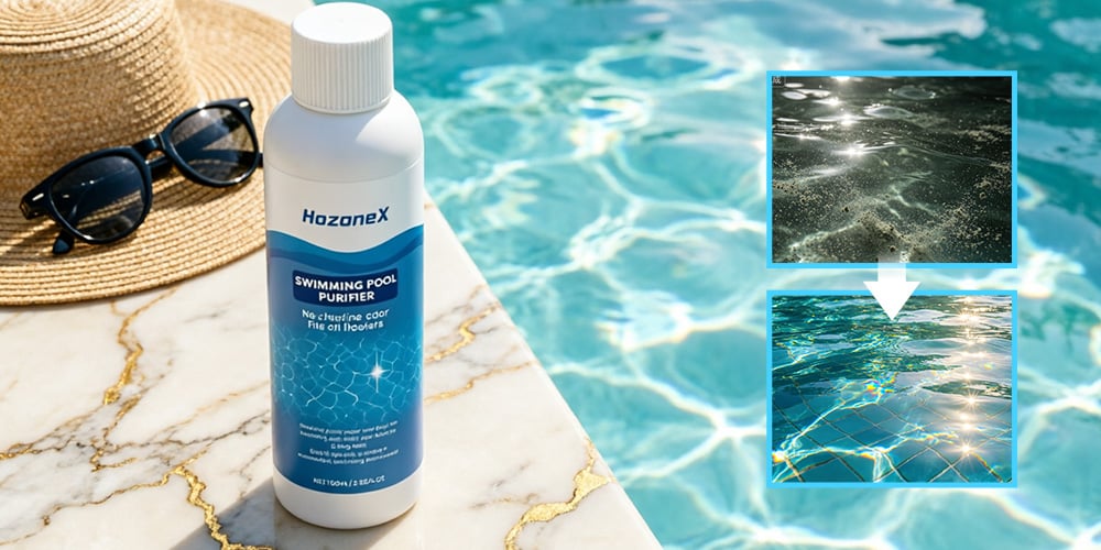 Pro Pool Water Purifier Liquid in action