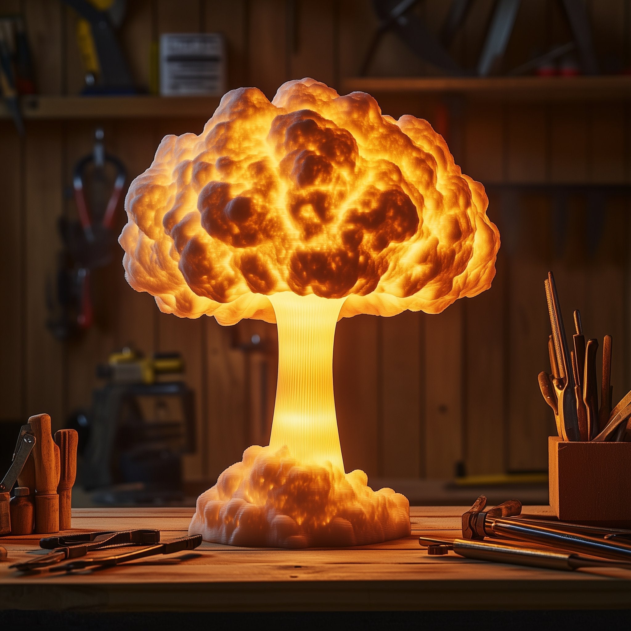 CloudBurst – Mushroom Cloud Statement Table Lamp