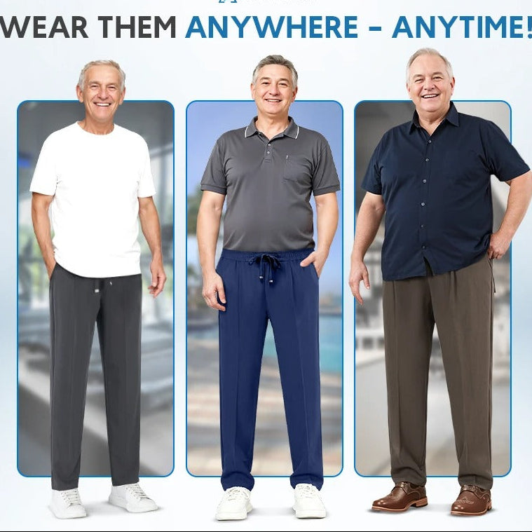 AirFlexion - Pull On Ice Silk Stretch Smart Casual Pants