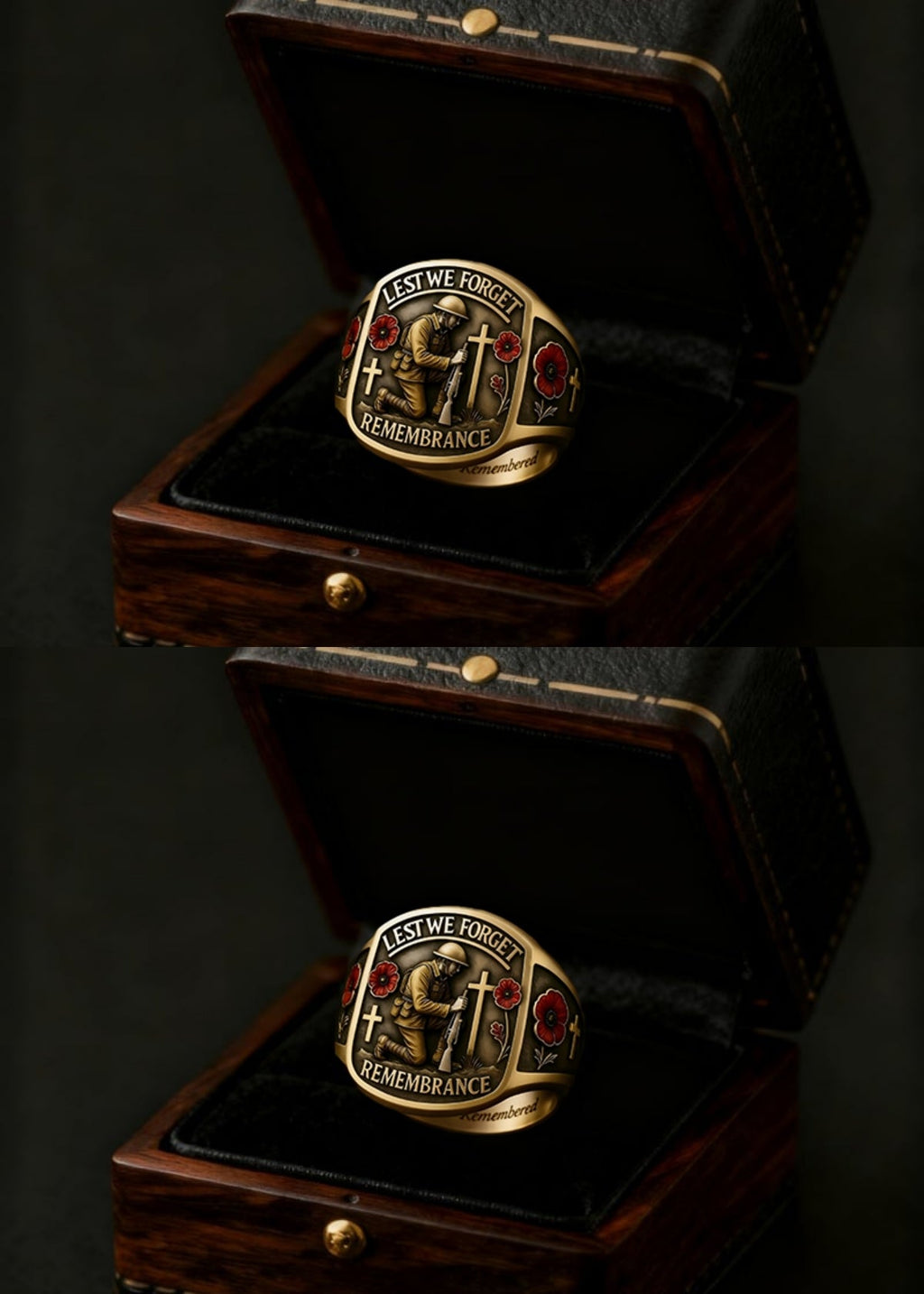 🔥Last Day 60% OFF🌹 2026 Remembrance Soldier Ring💍Lest We Forget — Honoring the Fallen