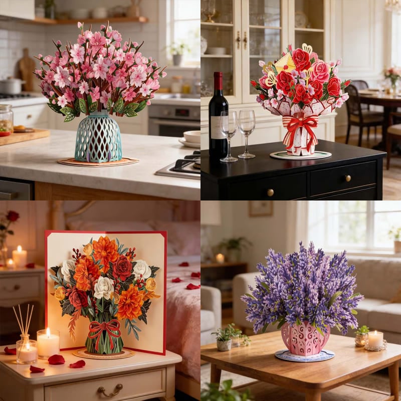 BloomingHeart - Dual Gift Pop-Up Card