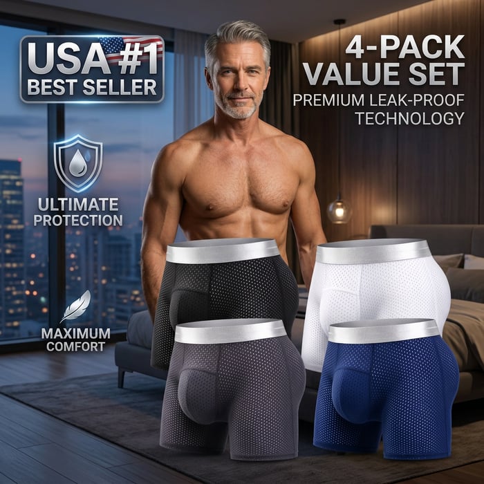 CoolGuard – Premium Ice Silk Leakproof Boxers