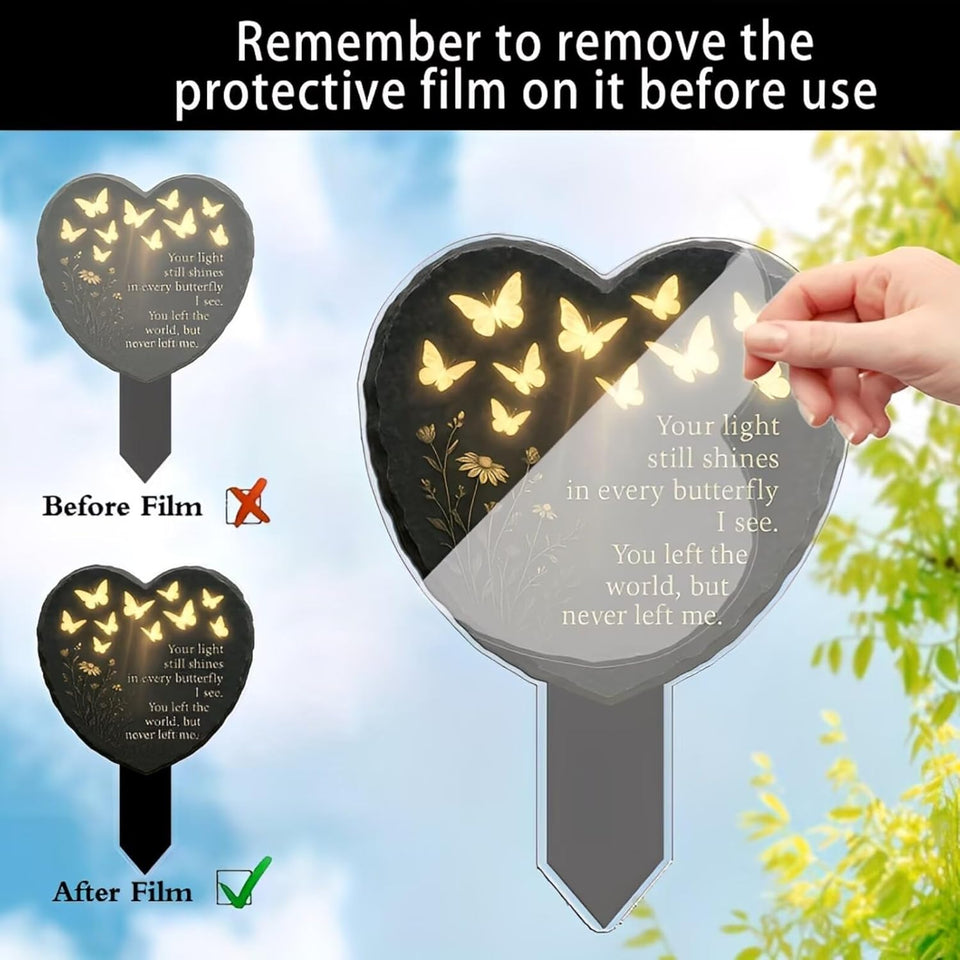 EternalWings – Butterfly Heart Memorial Plaque
