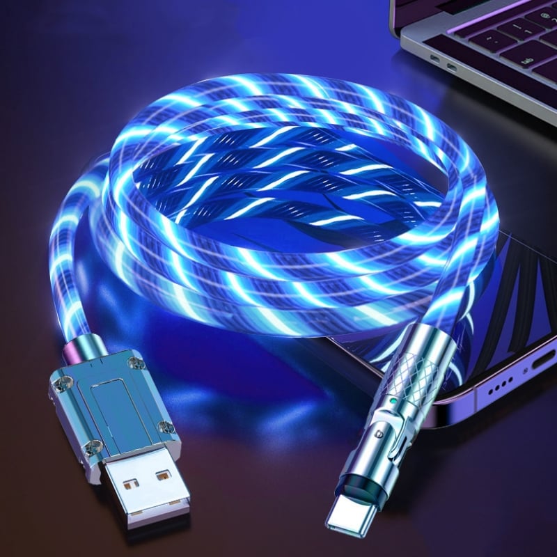 GlowLink - 540° Rotating Fast Charging Cable with Lights