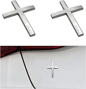 FaithMark – Metal Jesus Cross Stickers