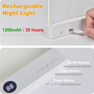 NightLume – Clear LED Rechargeable Reading Lamp