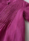 RoseBelle – V Neck Patchwork Linen Summer Dress