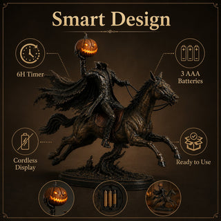 MidnightChase – Headless Horseman Halloween Statue