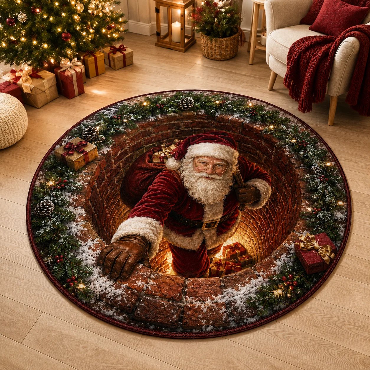 WonderPortal – Magical Christmas 3D Floor Rug