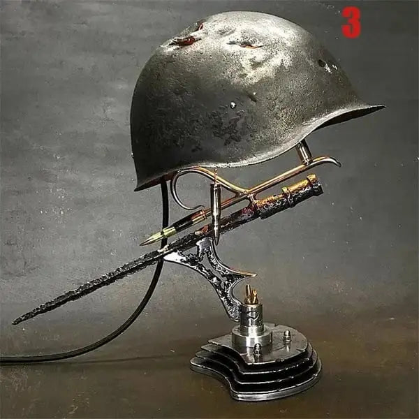 Heritage Luminary - Stahlhelm Helmet Table Lamp marnetic