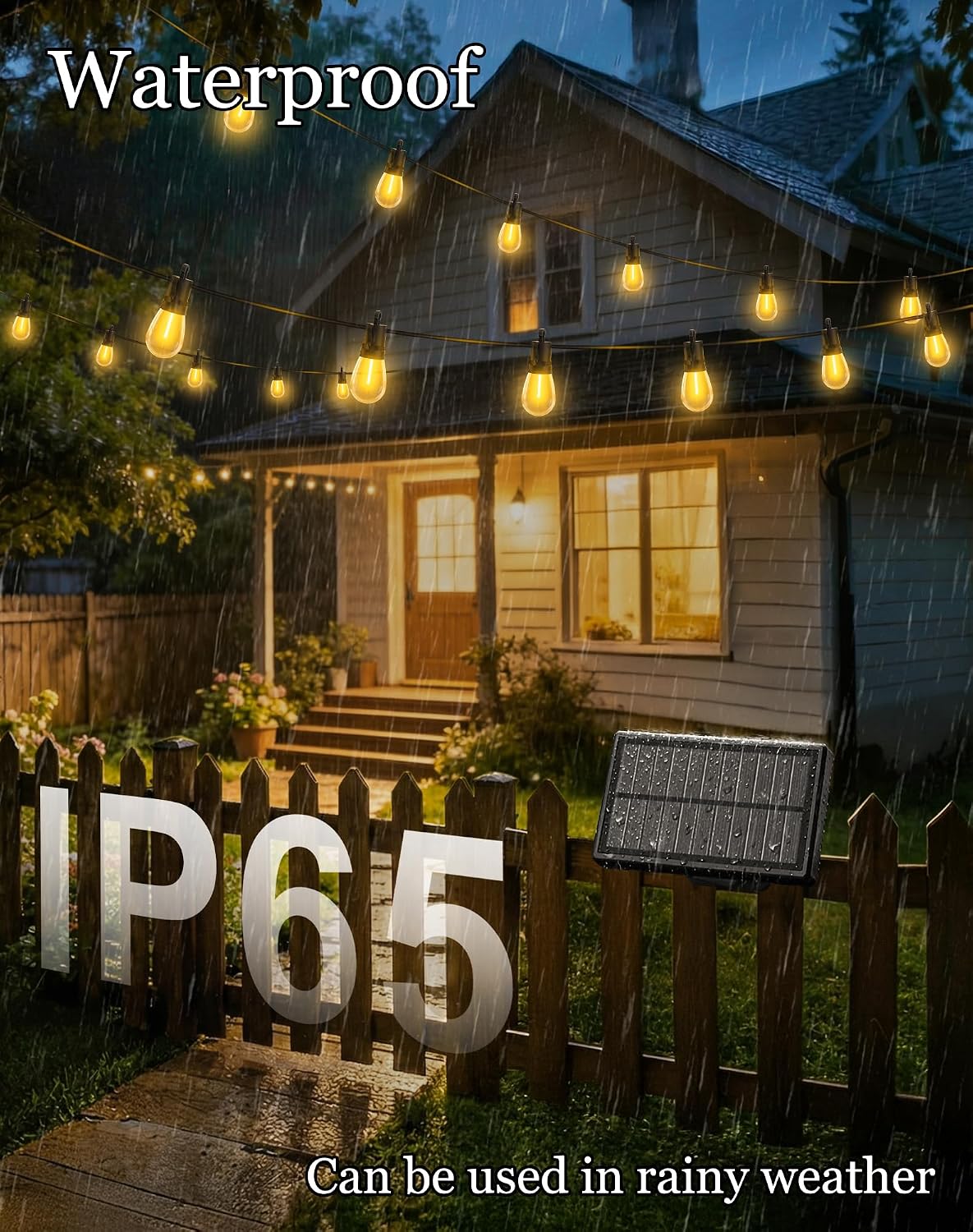 GlowNest – 100FT Solar Outdoor String Lights