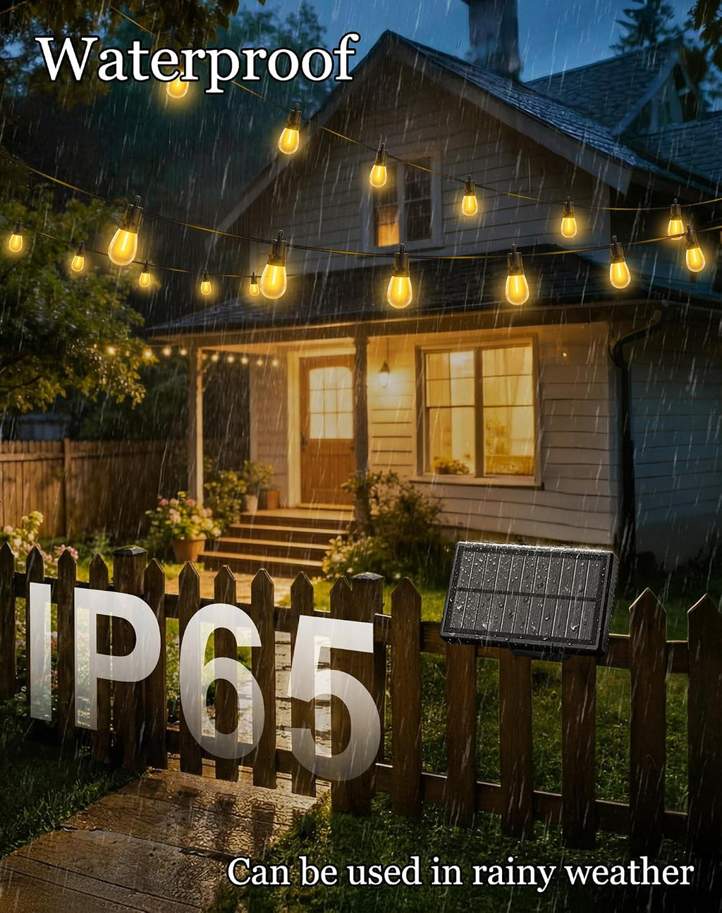 GlowNest – 100FT Solar Outdoor String Lights