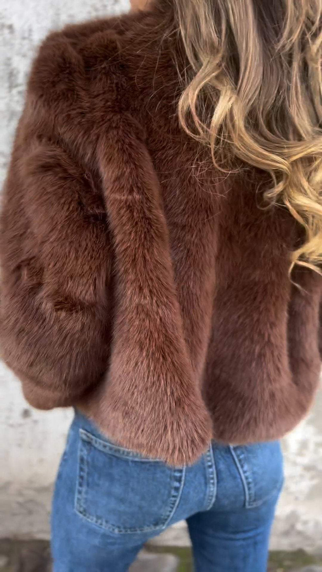 FurEase – Women’s High Collar Fur Casual Jacket