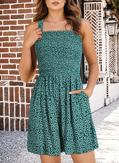 VeloraChic – Summer Square Neck Loose Casual Romper