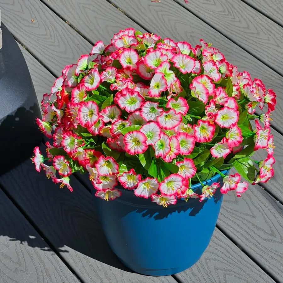 FloraVista  - Vibrant Artificial Hanging Plants Flowers Basket
