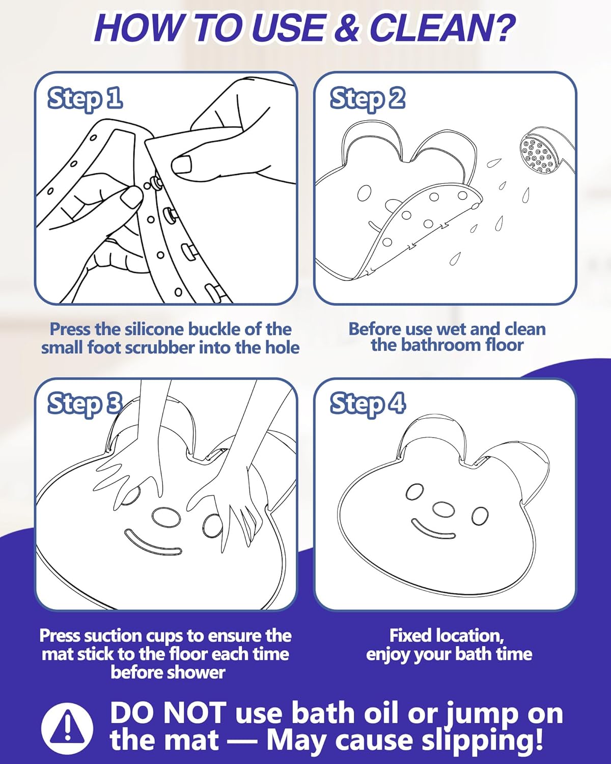 HopScrub – Cute Silicone Foot Cleaning Mat