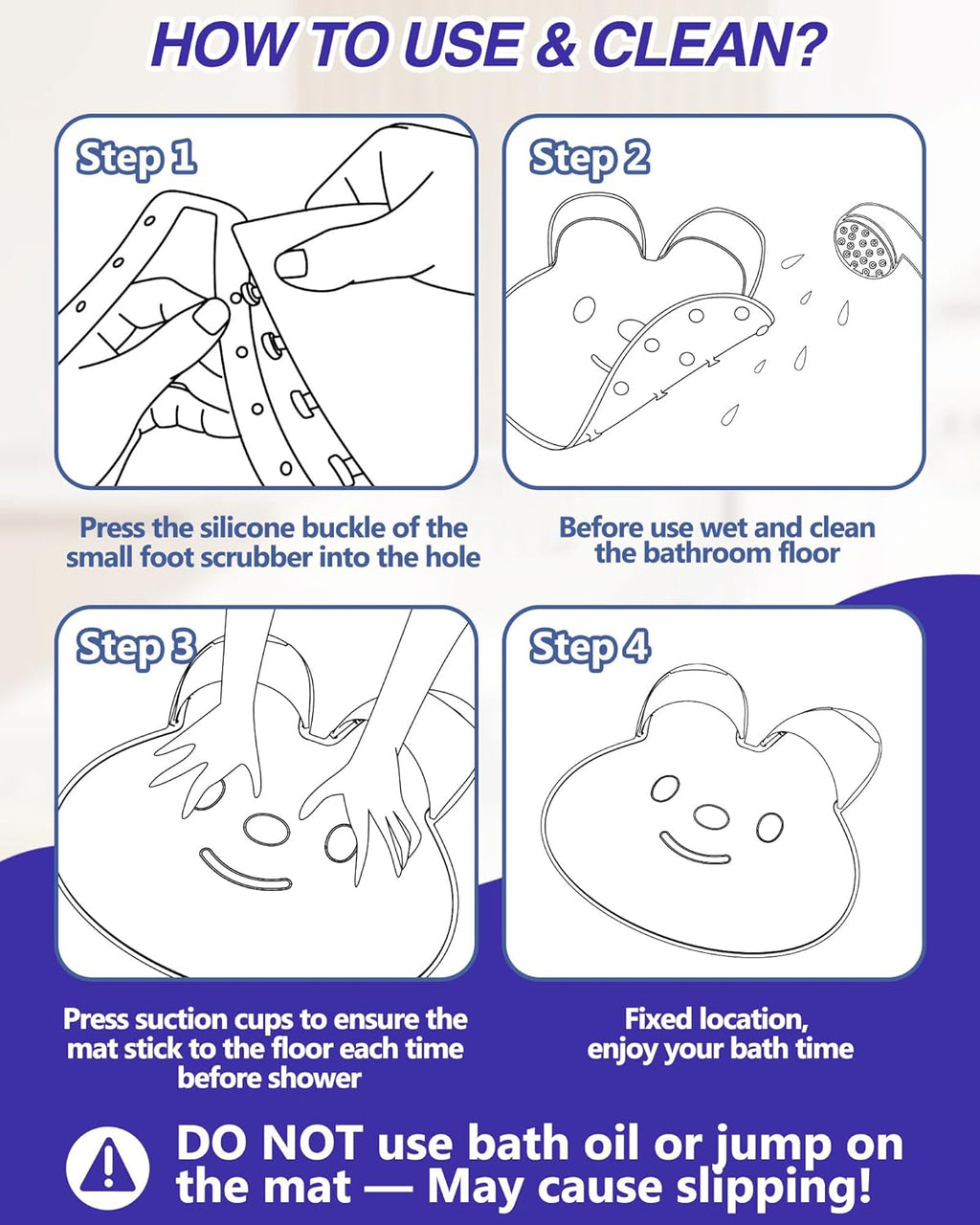 HopScrub – Cute Silicone Foot Cleaning Mat
